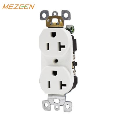 China Convenient North American Electrical Outlet 20Amp 125v Tamper Resistant Duplex Electrical Outlet for sale