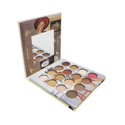 China Recycled Materials 9 Color Cosmetic Make Up Multi Eyeshadow Palette Glitter Cardboard Eyeshadow Palette for sale