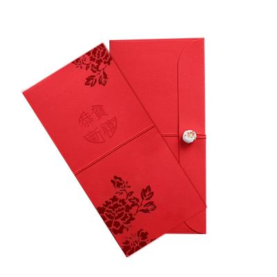 China CNY bao hong new year top selling gift envelope chinese custom red packet holder for sale