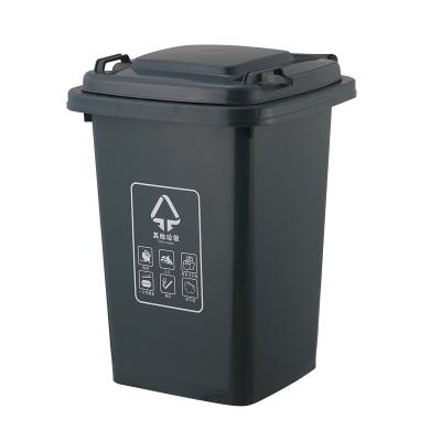 China Wholesale Sustainable Household 13 Gallon Indoor Plastic Small Wheeled Kitchen Recycle Waste Bin Trash Bin With Lid For Sale for sale