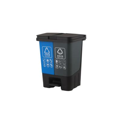 China HDPE 16L Park Street Trash Bin Outdoor Single Segregation Waste Bin Sustainable Sorting Bin for sale