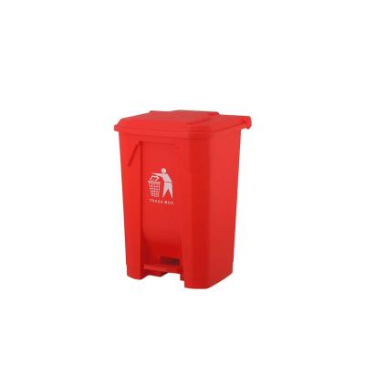 China Customized Viable Outdoor Indoor Bin Trash Cans Logo Color Pattern Foot-control Pedal Household Garbage Maker Trash Can 50L for sale