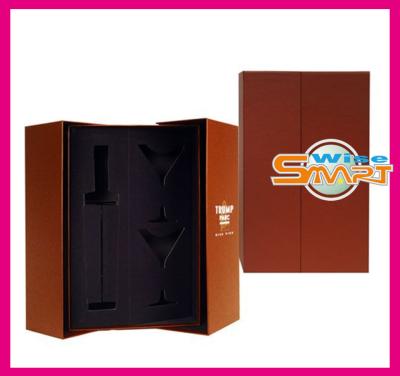 China Customized Heavy Wine Box / Paper Foldable Gift Packaging Boxes with Embossing, Hot Stamping, Matte PB2012316 for sale