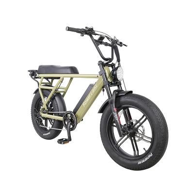 China 48V500w/750w Men's Lithium Battery Electric Scooter With Pedal Two Seat Super Fat Electric Bike With Pedal for sale