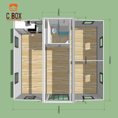 China Modern Prefab Mobile Modular Homes Tiny House Prefab Shipping Container Frames 20ft for sale