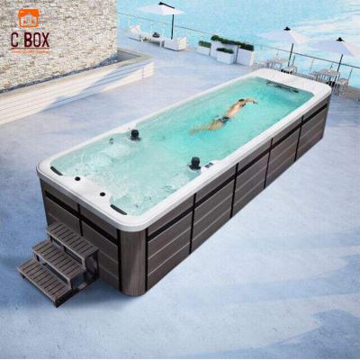 China Cbox Combo Massage 5 6 Person Bath Spa Whirlpool Swimming Pool Acrylic Outdoor Spa For Hydrotherapy Pool for sale