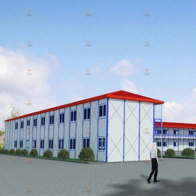 China Modern Material Low Cost Economic Lightweight Steel Sandwich Panel Prefab House For Residents for sale