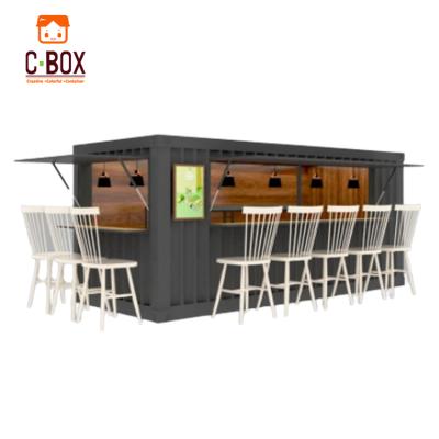 China Modern Restaurant Cafe Shipping Container Lightweight Steel Fabricated House 40ft for sale