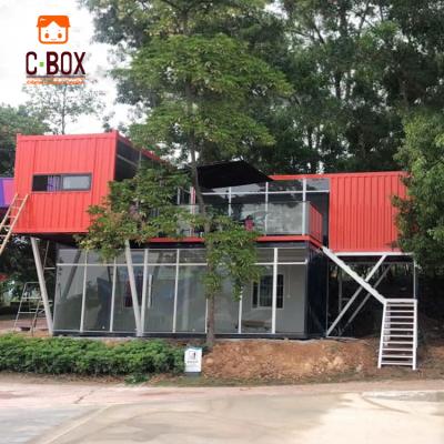 China Modern New Technology Steel Structure Frame Welded Shipping Container Home Store Logo Store for sale