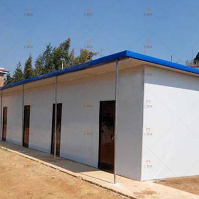 China Modern low cost steel frame construction t type prefab house site easy construction house for refectory for sale