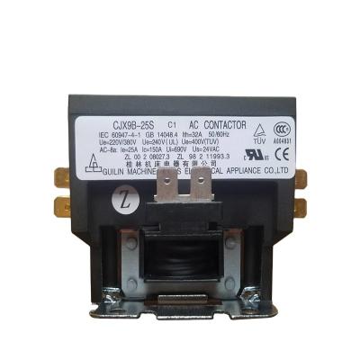 China High Quality 25A Coil 24V Air Conditioning Pole 24V Magnetic Contactor Refrigearte CJX9B-25S C1 CJX9B-25S C1 for sale