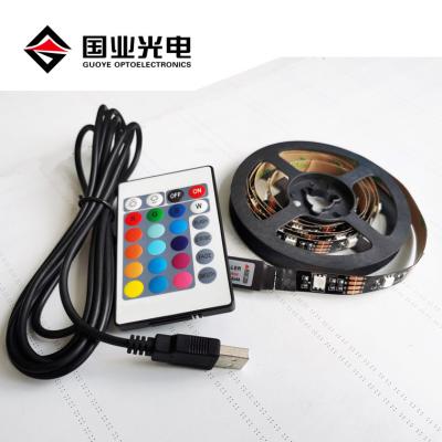 China Wholesale Hotel TV Backlight Led Strip Controller 7.2W 5V 5050 RGB 30leds/m 1meter USB IR 24KEY 0.5m Cable Backlight Led Strip for sale