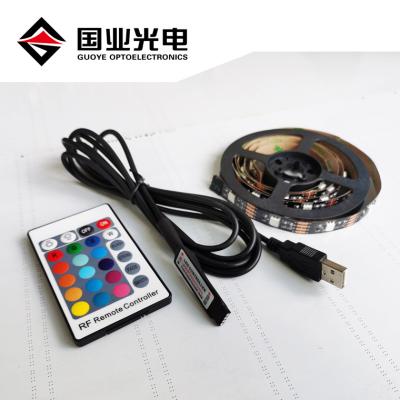 China Design 5V USB RGB Color With RF Controller Set 5050 Led Strip Light for sale