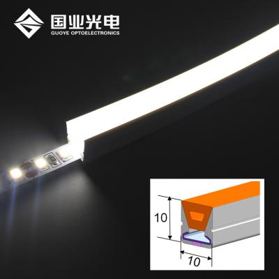 China Flat Construction 10*10MM Surface Sight Led Wired Neon Strip Light for sale