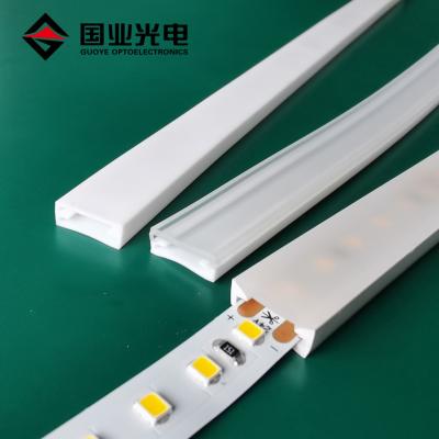 China Waterproof Design IP67 Silicone Diffuser Socket Cover Led Strip Light Milky White Cream Flexible Tube Strip Light for sale