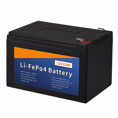 China Safety Lifepo4 Battery 12v12ah Capacity Storage Outdoor Large Terminal Pure Copper Lithium Battery for sale