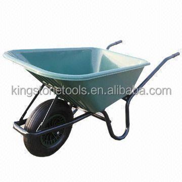 China Heavy Duty Plastic Garden Wheelbarrow Tray Garden Used Europe Model Wheelbarrow WB6414 for sale