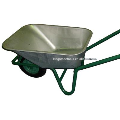 China Costruction Wheelbarrow Heavey Duty Galvanized Stainless Steel Construction and Garden Europe Style Wheelbarrow WB6414T for sale