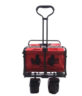 China Outdoor Tools Stainless Steel Beach Camping Folding Multipurose Garden Trolley Folding Utility Cart TC0016 for sale