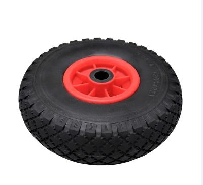 China Building Material Shop 10 Inch PU Foam Flat Tires PU Freewheels And Tire Wheel 260*85 For Hand Trolley for sale