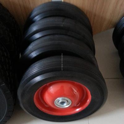 China swivel & Small wheel 6inch rigid solid rubber wheel, solid wheel for hand trollelly, trolley and trolley etc. for sale