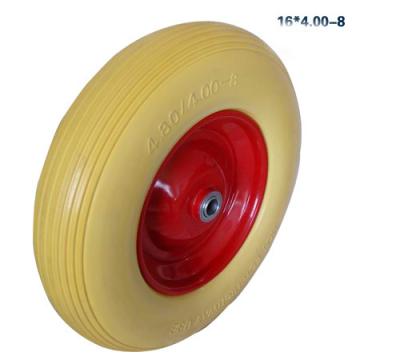 China Hotels PU wheelbarrow wheel 16x4.00-8 for sale