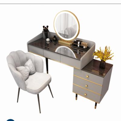 China Modern Contracted Light Luxury Luxury Modern Nordic Marble Bedroom Makeup Table Makeup Dresser With Mirror Dressing Table for sale