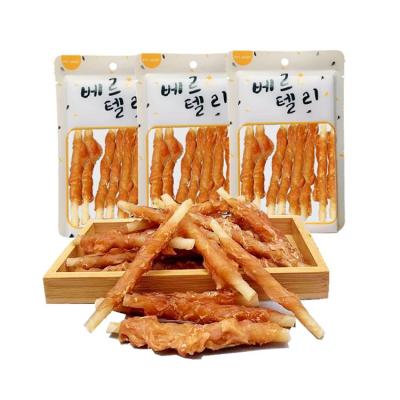 China Small Animal Factory Supply Hot Selling Chicken Whip Teeth Grinding Pet Snacks for sale