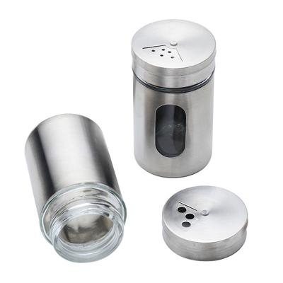 China Hot Selling Storage Kitchenware Storage Jars And Bottles Clear Spice Storage Glass Jar With Lid for sale