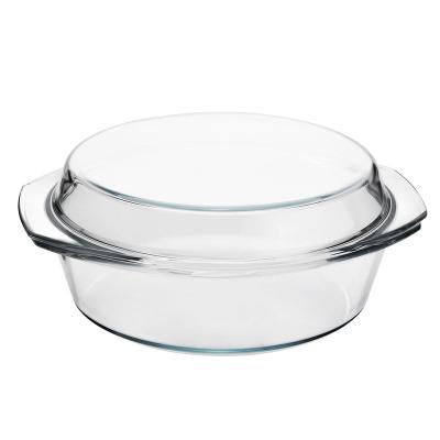 China Round Shape Disposable Mood Pot Glass Microwave Oven Bowl With Lid for sale