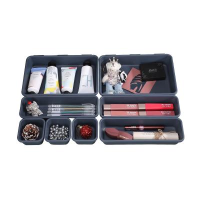 China 2021 modern hot sale drawer storage box eight piece storage box multifunctional cosmetic storage box for sale