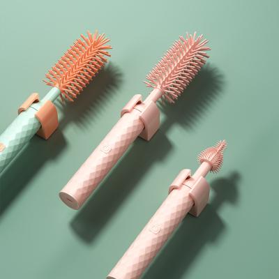 China Viable Wholesale Customized Popular Long Handle Milk Bottle Cup Cleaning Brush Without Dead Corner for sale