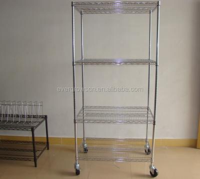 China Modular Corrosion Protection Grid Adjustable Wire Shelving And Storage Cubes With Wheels for sale