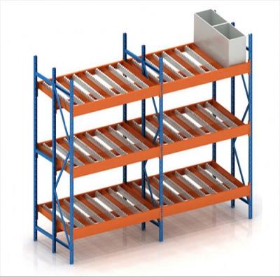 China Corrosion Protection Customized Warehouse Gravity Cardboard Flow Racking System for sale