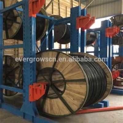 China Corrosion protection warehouse storage cable pallet rack, on rack reel cable drum storage rack for sale