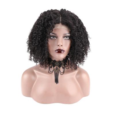 China Hot Selling Mongolian Curly Human Hair 4X4 Lace Closure Wig Mongolian Curly Wig for sale