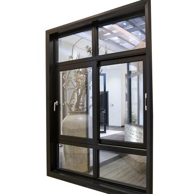 China Project Magnetic Residential Thermal Break Screen High Impact Aluminum Sliding Window With Small Screen Window for sale