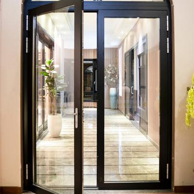 China Kuuyee French Design Modern Designs Heat Insulation Aluminum Double Mother And Son And Single Open Door For Houses Aluminum Entry Door for sale