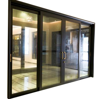 China California Thermal Insulation Sliding Glass Door High Quality Thermal Sound Double Tempered Glass Double Break Sliding Door for sale