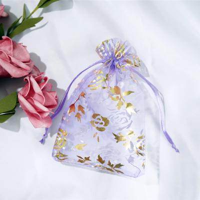 China Gift packaging Jewelry Packaging Organza Pouches Mini Candy Organza Bags With Drawstring for sale