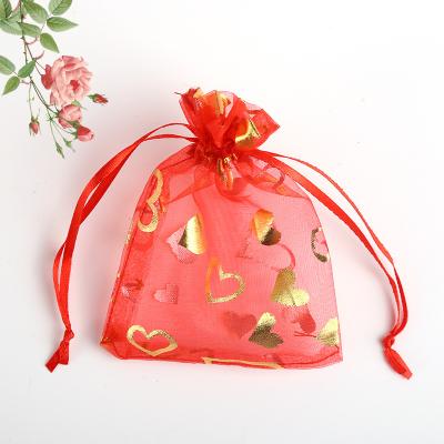 China Gift packaging Customized Acceptable Recyclable Organza Drawstring Bags for sale