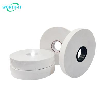 China Machine Packing Cutstom Logo Kraft Paper Strap Wide Tape Rolls 150m Long 20mm for sale