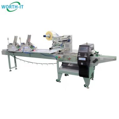 China Stability Friction Food Chemical Bagging Flow Feeding Packaging Line Wrapping Horizontal Packing Machine for sale