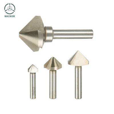 China High Cutting Edge 90 Degree 3 Flute Hss Three-Edged Chamfering Knife Milling Cutter Metal Materials Carving Tools for sale