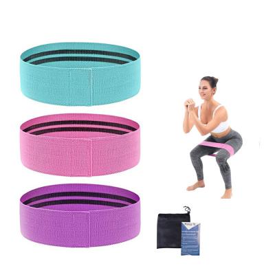 China High Elasticity Hotselling Exercise Equipment Custom Printed Elastic Home Gym Booty Resistance Band for sale