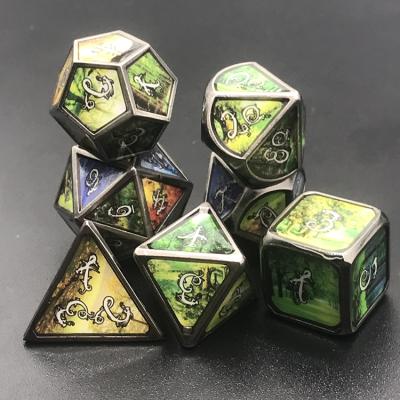 China Fashionable Customized Leisure Entertainment Game Game DND Metal Set Dice for sale