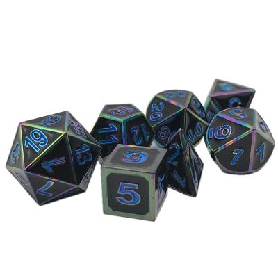 China Fashionable and high quality dragons dungeons custom cut polyhedral metal game die set for sale