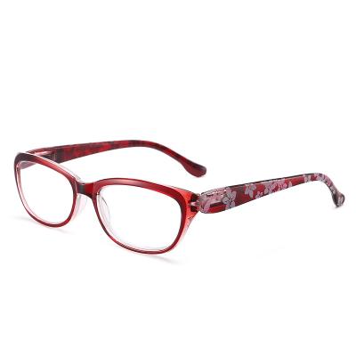 China Ultralight Hinge Diamond Floral Optical Eyeglasses Resin Lens Spring Hinge Cat Eye Reading Glasses Eyewear Trade Flower for sale