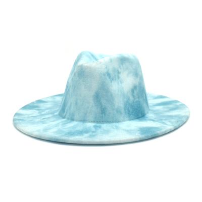 China Character Women 3.5) E2 (Tie Dye Wool Mens Sun Panama Jazz Fedora Outdoor Hats for sale