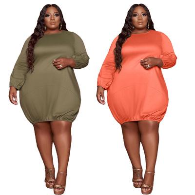 China (RTS 0.4) Q7114 viable plus size new women plus size fashion dress for sale